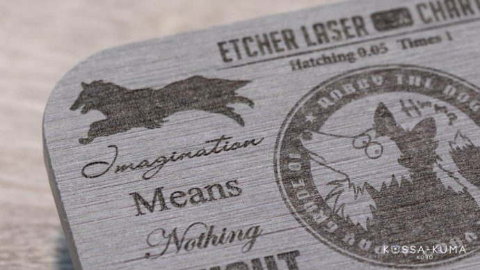 EtcherLaserで珪藻土コースターのレーザー加工チャート製作